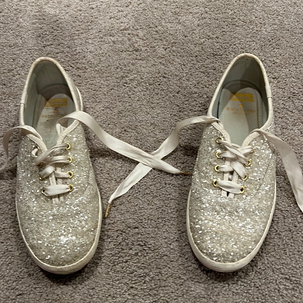 Kate Spade x Keds flat sparkle sneakers size 7